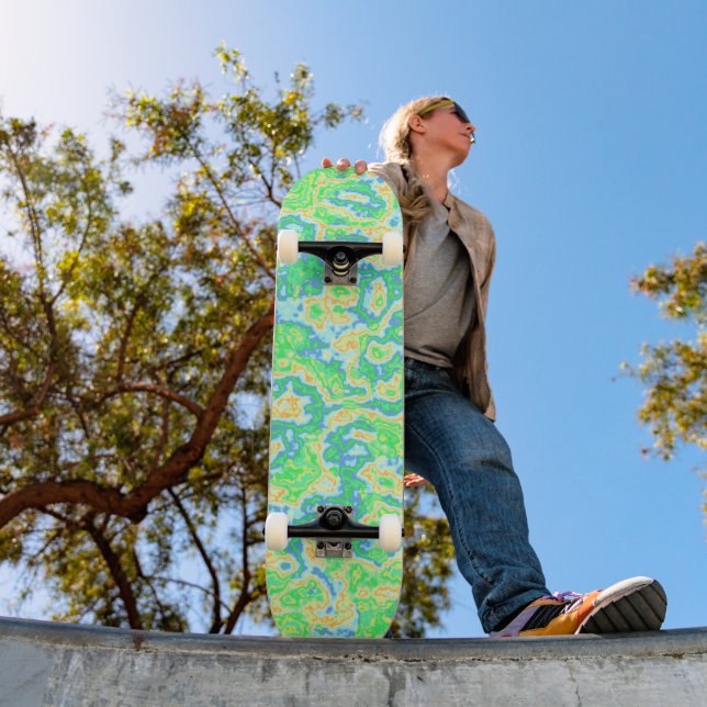 Skate Arte de Mármaco de Abstrato de Mármore com Ácido C (Ao ar livre 1)