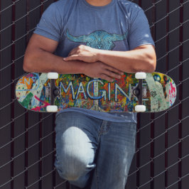 Skate Arte de Parede Hippie