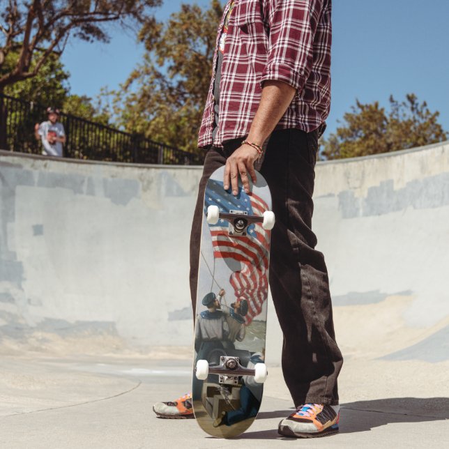 Skate Arte de Pintura Militar Marinho de Bandeira Americ (Ao ar livre 2)