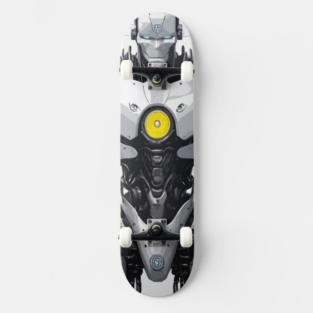 Skate Arte de Quadrinhos de Android Cyborg Mecha Ficção  (Frente)