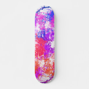 Skate Arte de respingo de tinta abstrata colorida