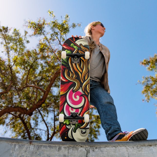 Skate Arte de Rua de Ramen Japonês Apimentado (Ao ar livre 1)