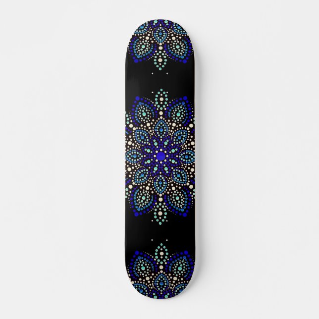 Skate Arte de Rua Mandala Abstrata (Frente)
