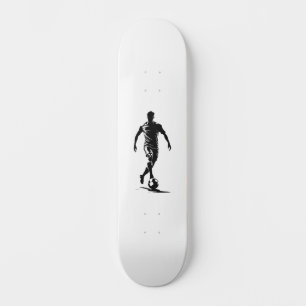 Skate Arte de Silhueta de Jogador de Futebol Minimalista