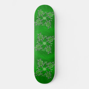 Skate Arte de Tartaruga Verde  
