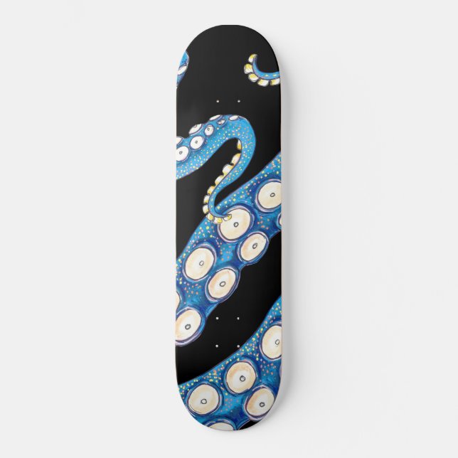 Skate Arte do Octopus de Kraken Azul (Frente)