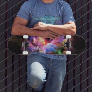 Skate arte em nuvem abstrata vibrante surreal de Slipper