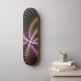 Skate Arte Fractal 3D Colorida abstrato brilhante