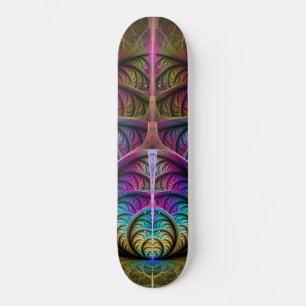 Skate Arte Fractal Abstrato com Padrão Trippy