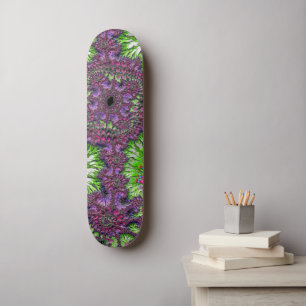 Skate Arte Fractal Colorido Vibrante Neon Trippy Groovy