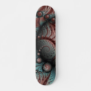 Skate Arte fractal de fantasia vívida abstrata marrom az