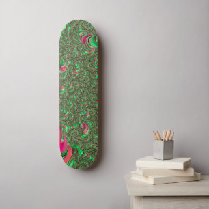 Skate Arte Fractal Espiral Groovy Psicodélico Funky Trip