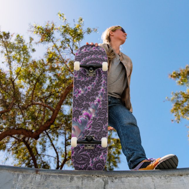Skate Arte Fractal Espiral Psicodélico Groovy Funky (Ao ar livre 1)