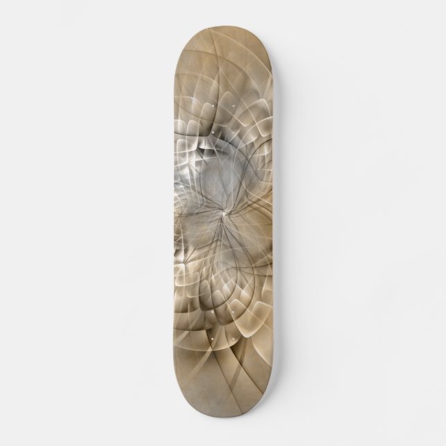 Skate Arte fractal moderna em tons terrosos (Frente)
