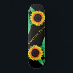 Skate Arte Girassóis - Adicionar Seu Texto / Nome<br><div class="desc">Arte Girassóis - Adicione seu texto / nome / ano / número / logotipo / mais - Escolha / adicione suas cores de fundo favoritas!</div>