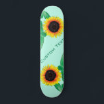 Skate Arte Girassóis - Adicionar Seu Texto / Nome -<br><div class="desc">Arte Girassóis - Adicione seu texto / nome / ano / número / logotipo / mais - Escolha / adicione suas cores de fundo favoritas!</div>