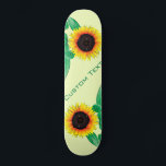 Skate Arte Girassóis - Adicionar Seu Texto / Nome -<br><div class="desc">Arte Girassóis - Adicione seu texto / nome / ano / número / logotipo / mais - Escolha / adicione suas cores de fundo favoritas!</div>