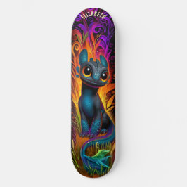 Skate Arte Infantil Fantasia Floresta Dinossauro Fofo Le