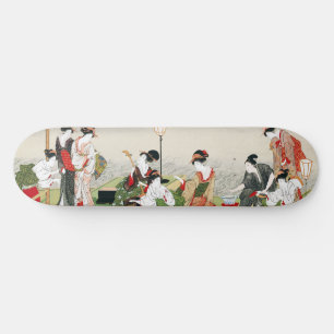 Skate Arte Japonesa Antiga Gravura Utagawa Toyohiro