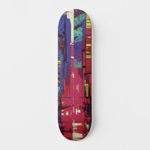 Skate Arte legal de paisagem urbana urbana da cidade ins