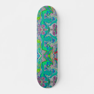 Skate Arte líquida retrógrada com Abstrato colorida