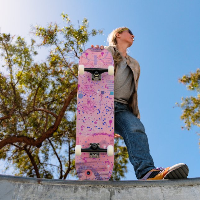 Skate Arte Maximalista da Festa Rosa (Ao ar livre 1)