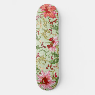 Skate Arte Nova Antiga Chinoiserie Floral Chinesa