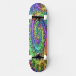 Skate Arte Padrão Colorida Psicodélica Trippy Spirals