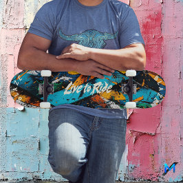 Skate Arte Pop Abstrata de Grafite - Ousado Viva para An