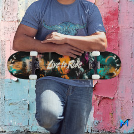Skate Arte Pop Grafite de Montanha - Lema Viva para Anda