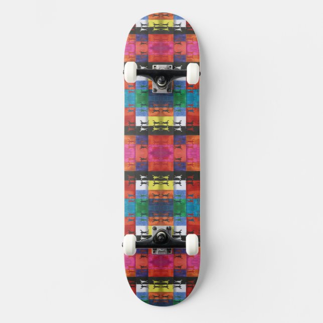 Skate Arte pop nº1 de Yeshaya Dank - unidade & harmonia (Frente)