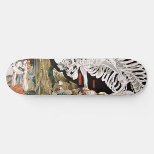 Skate Arte Ukiyo-e Vintage de Espectro Esqueleto de Kuni