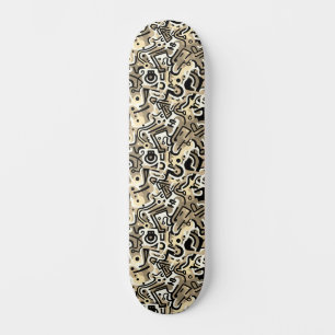 Skate Arte urbana monocromática Abstrato