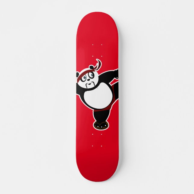 Skate Artes marciais - Panda - Vermelho (Frente)