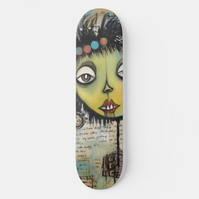 Skate ArtLady 7 encantadora e angustiada (Frente)