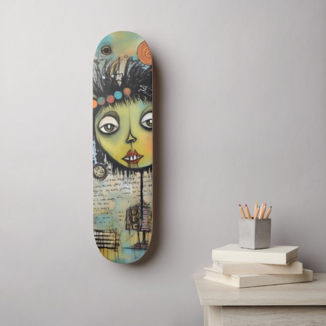Skate ArtLady 7 Encantadora e desgastada (Arte de parede)