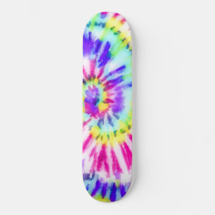 Skate Artsy Neon Rainbow Tie Dye Watercolor Patterno