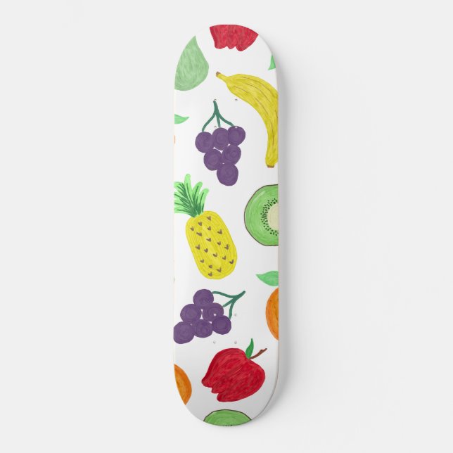 Skate Artsy Summer Colorful Acrylic Fruta Padrão (Frente)