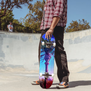 Skate Árvore de Palma Azul Roxo, Tendência de Vintagem