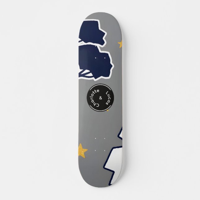 Skate Árvore e Estrela Personalizadas da Floresta Modern (Frente)
