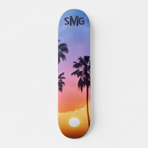 Skate Árvore Palm Sol Monograma Personalizada