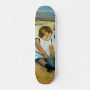 Skate As crianças de Mary Cassatt na praia (1884)