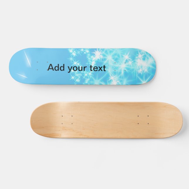 Skate As estrelas brilhantes azul-céu simples adicionam  (Horz)