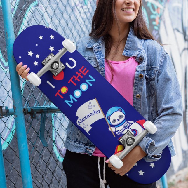 Skate Astronauta De Urso De Panda Bonito Em Crianças De  (Criador carregado)