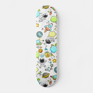 Skate Astronauta espacial bonito e legal
