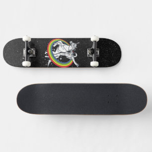 Skate Astronauta Montando Unicórnio
