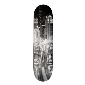 Skate Avenida norte de Michigan em Chicago após o