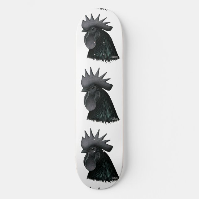 Skate Ayam Cemani Rooster Head (Frente)