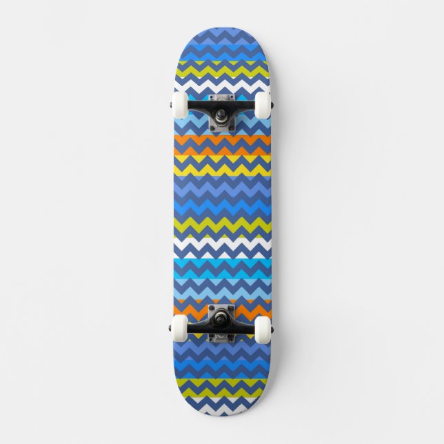 Skate Aztec Chevron Zigzag Stripe Padrão 3 (Frente)