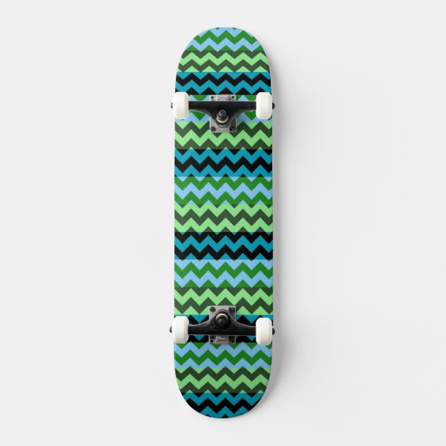 Skate Aztec Chevron Zigzag Stripe Padrão 6 (Frente)
